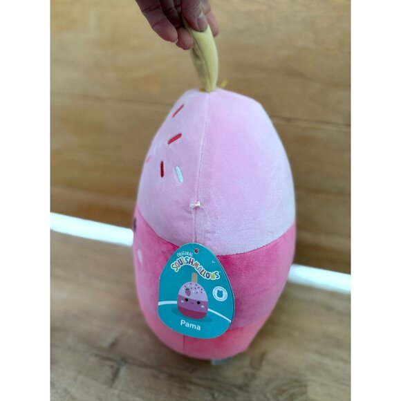 VHTF NWT Original Squishmallows Pama Strawberry Ice Cream Plush Toy 12" Pink Spr - Picture 2 of 6